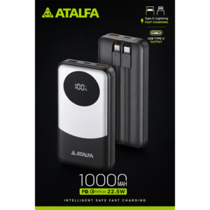 ATALFA AT-102X 10000mAh 22.5W Fast Charging Power Bank